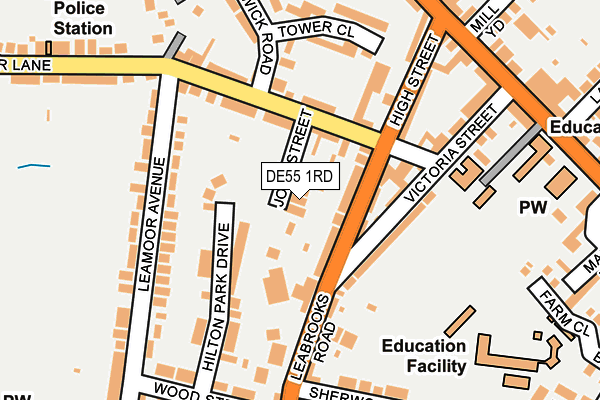 DE55 1RD map - OS OpenMap – Local (Ordnance Survey)