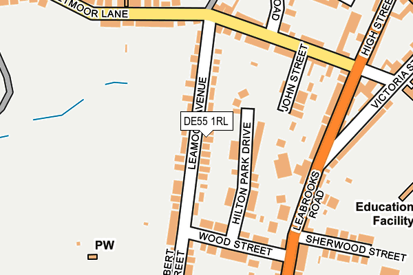 DE55 1RL map - OS OpenMap – Local (Ordnance Survey)