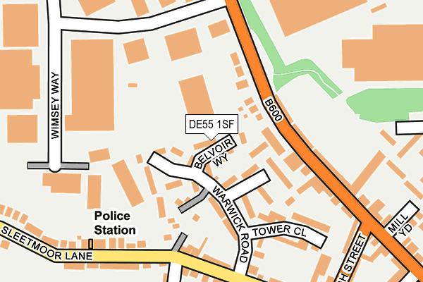 DE55 1SF map - OS OpenMap – Local (Ordnance Survey)