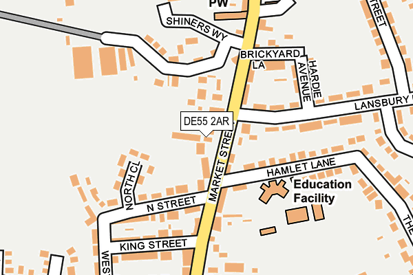 DE55 2AR map - OS OpenMap – Local (Ordnance Survey)