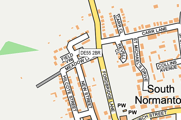 DE55 2BR map - OS OpenMap – Local (Ordnance Survey)