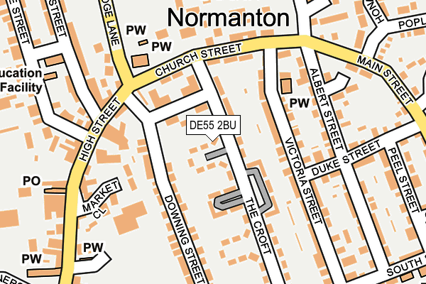 DE55 2BU map - OS OpenMap – Local (Ordnance Survey)