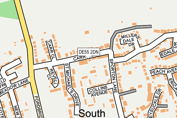 DE55 2DN map - OS OpenMap – Local (Ordnance Survey)