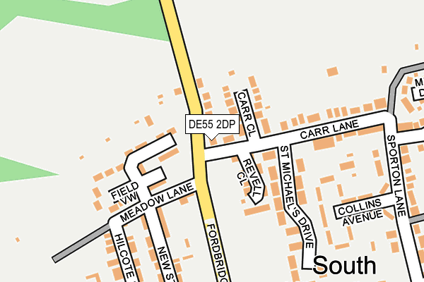 DE55 2DP map - OS OpenMap – Local (Ordnance Survey)