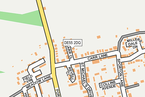 DE55 2DQ map - OS OpenMap – Local (Ordnance Survey)
