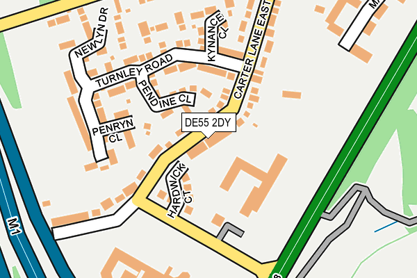 DE55 2DY map - OS OpenMap – Local (Ordnance Survey)