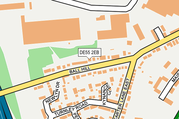 DE55 2EB map - OS OpenMap – Local (Ordnance Survey)