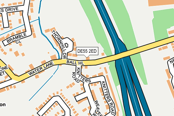 DE55 2ED map - OS OpenMap – Local (Ordnance Survey)