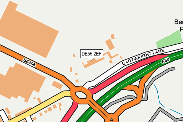 DE55 2EF map - OS OpenMap – Local (Ordnance Survey)