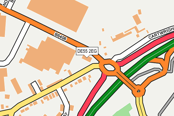 DE55 2EG map - OS OpenMap – Local (Ordnance Survey)