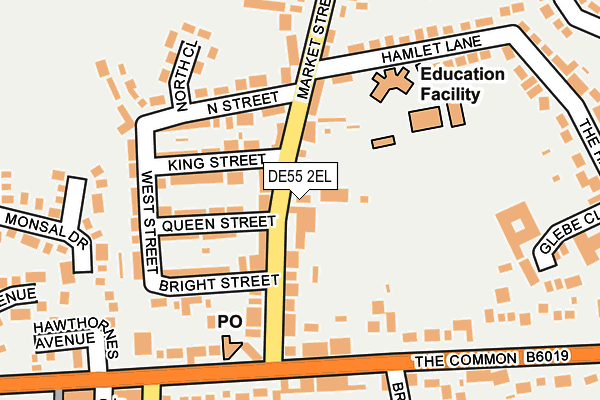 DE55 2EL map - OS OpenMap – Local (Ordnance Survey)