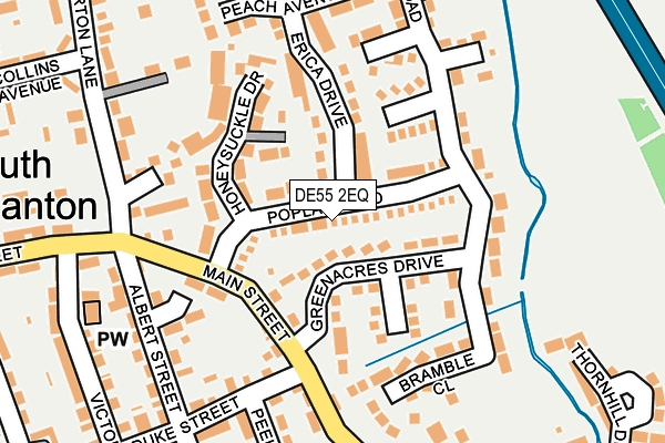 DE55 2EQ map - OS OpenMap – Local (Ordnance Survey)