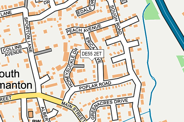 DE55 2ET map - OS OpenMap – Local (Ordnance Survey)