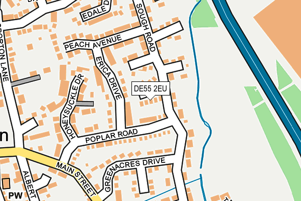 DE55 2EU map - OS OpenMap – Local (Ordnance Survey)