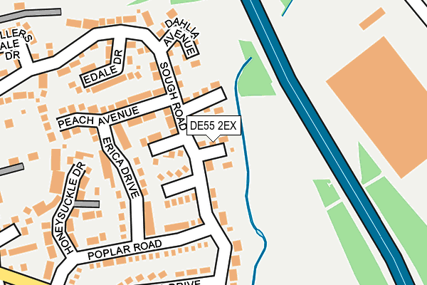 DE55 2EX map - OS OpenMap – Local (Ordnance Survey)