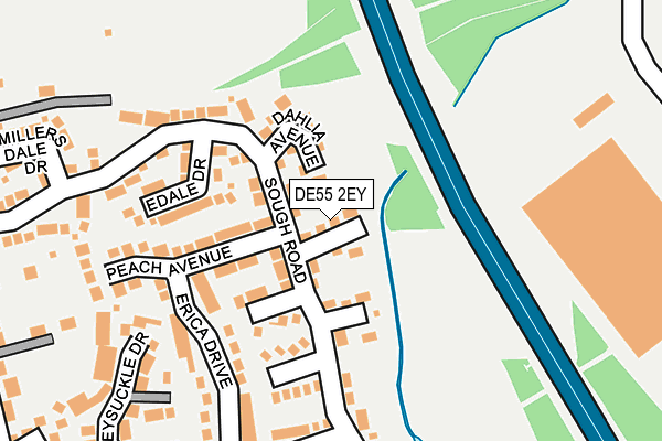 DE55 2EY map - OS OpenMap – Local (Ordnance Survey)