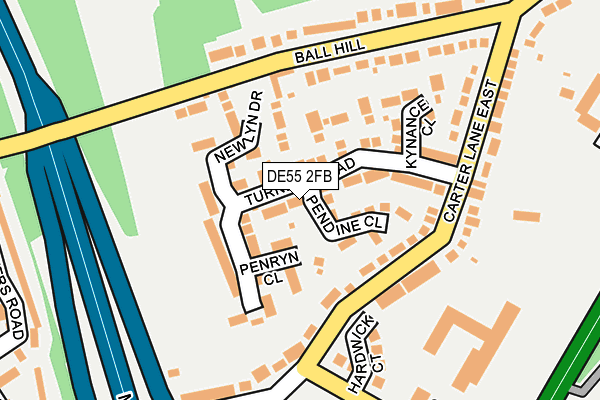 DE55 2FB map - OS OpenMap – Local (Ordnance Survey)