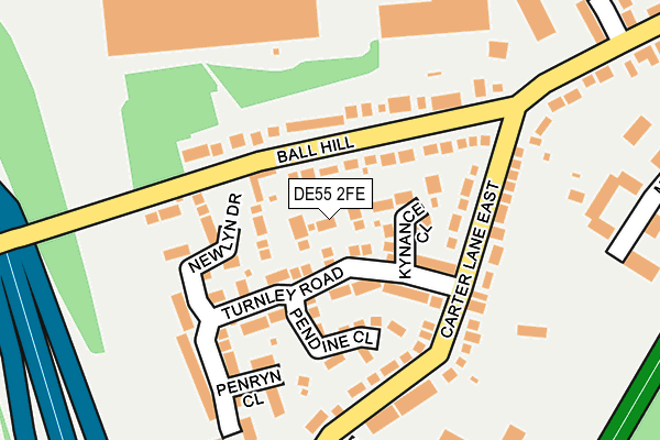 DE55 2FE map - OS OpenMap – Local (Ordnance Survey)