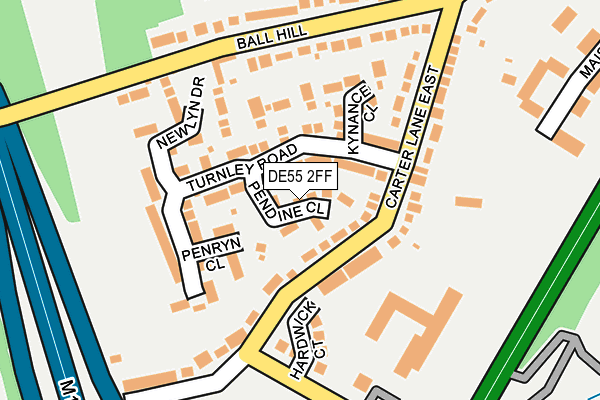DE55 2FF map - OS OpenMap – Local (Ordnance Survey)