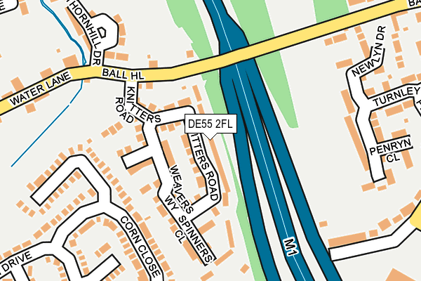 DE55 2FL map - OS OpenMap – Local (Ordnance Survey)