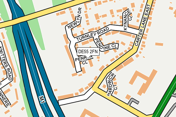 DE55 2FN map - OS OpenMap – Local (Ordnance Survey)