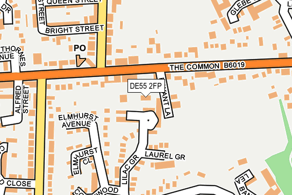 DE55 2FP map - OS OpenMap – Local (Ordnance Survey)