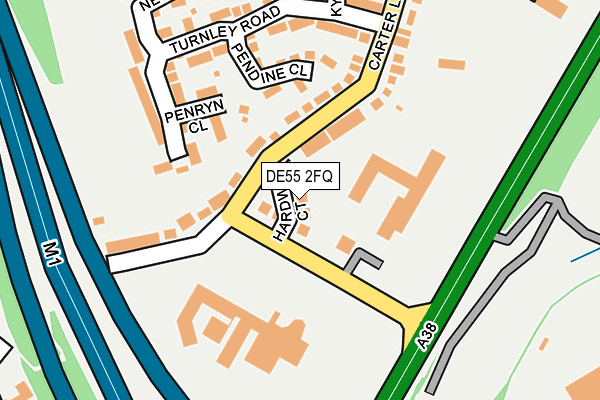 DE55 2FQ map - OS OpenMap – Local (Ordnance Survey)