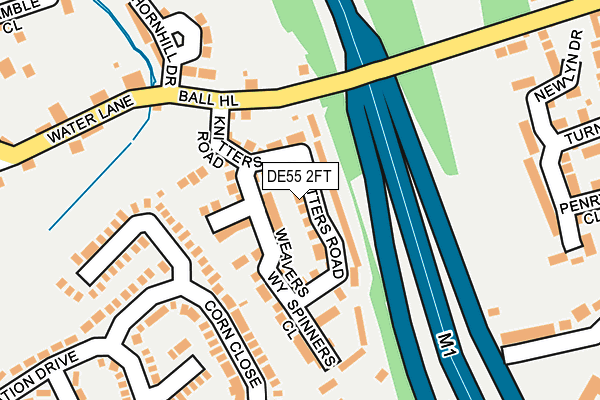 DE55 2FT map - OS OpenMap – Local (Ordnance Survey)