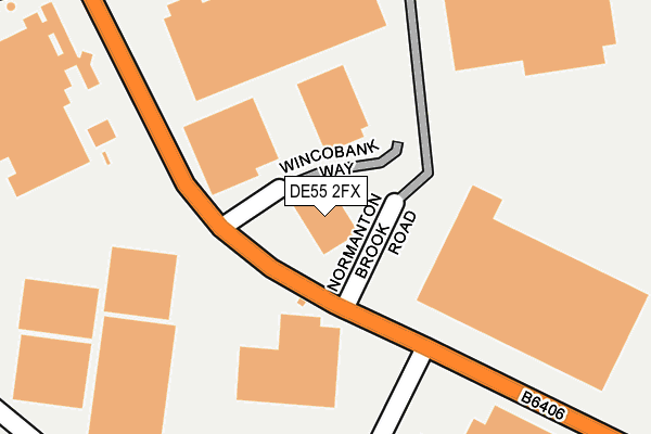 DE55 2FX map - OS OpenMap – Local (Ordnance Survey)