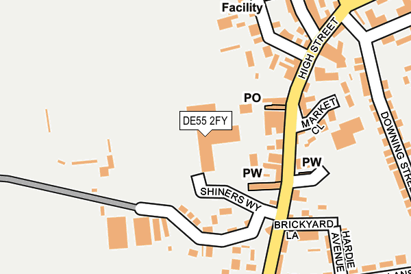 DE55 2FY map - OS OpenMap – Local (Ordnance Survey)