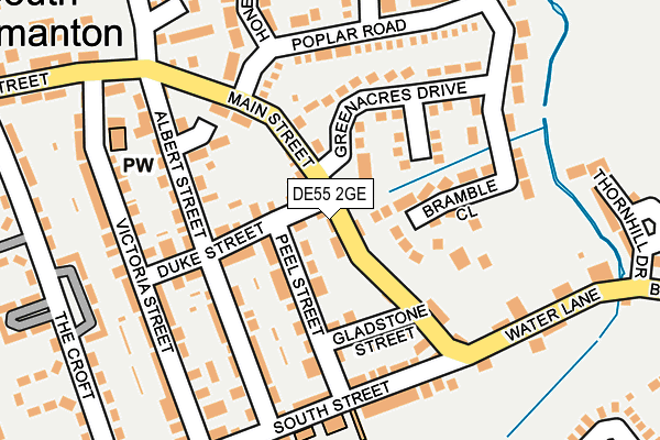 DE55 2GE map - OS OpenMap – Local (Ordnance Survey)