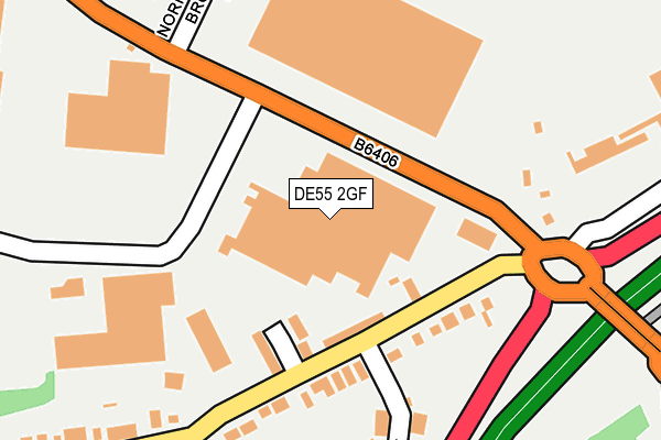DE55 2GF map - OS OpenMap – Local (Ordnance Survey)