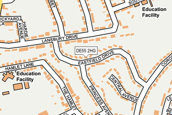 DE55 2HG map - OS OpenMap – Local (Ordnance Survey)