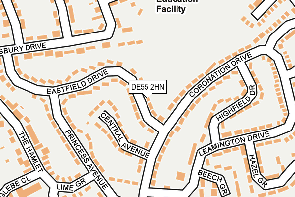 DE55 2HN map - OS OpenMap – Local (Ordnance Survey)