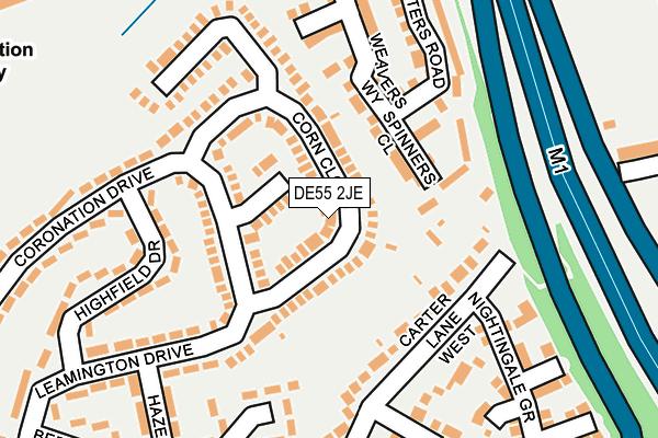 DE55 2JE map - OS OpenMap – Local (Ordnance Survey)