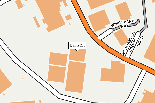 DE55 2JJ map - OS OpenMap – Local (Ordnance Survey)