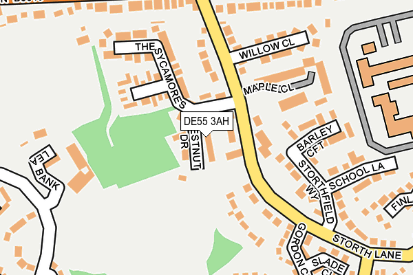 DE55 3AH map - OS OpenMap – Local (Ordnance Survey)