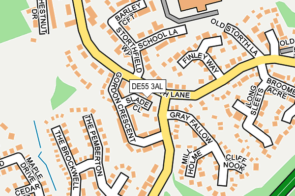 DE55 3AL map - OS OpenMap – Local (Ordnance Survey)