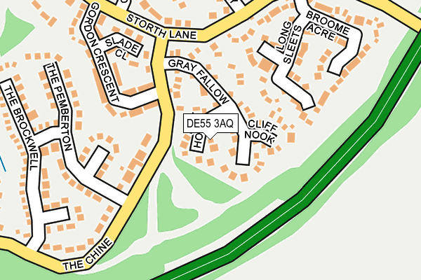 DE55 3AQ map - OS OpenMap – Local (Ordnance Survey)