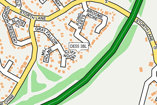 DE55 3BL map - OS OpenMap – Local (Ordnance Survey)