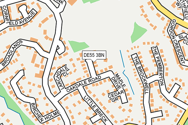 DE55 3BN map - OS OpenMap – Local (Ordnance Survey)