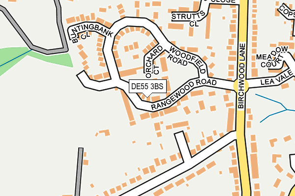 DE55 3BS map - OS OpenMap – Local (Ordnance Survey)