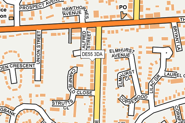 DE55 3DA map - OS OpenMap – Local (Ordnance Survey)