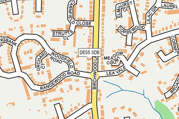 DE55 3DB map - OS OpenMap – Local (Ordnance Survey)