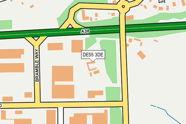 DE55 3DE map - OS OpenMap – Local (Ordnance Survey)