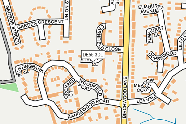 DE55 3DL map - OS OpenMap – Local (Ordnance Survey)