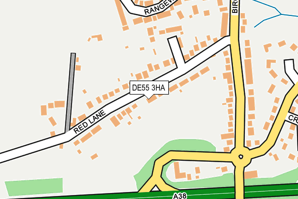 DE55 3HA map - OS OpenMap – Local (Ordnance Survey)
