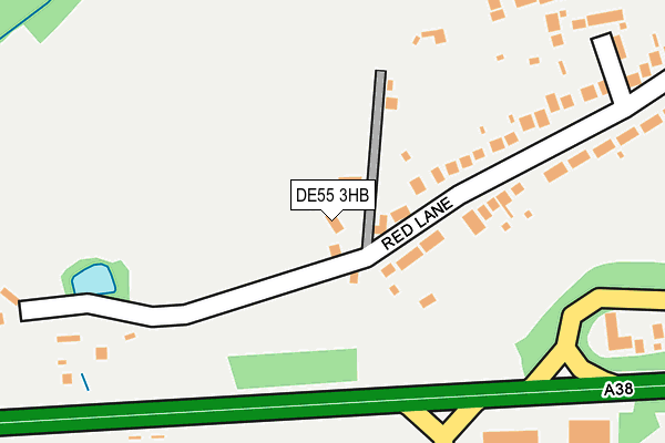 DE55 3HB map - OS OpenMap – Local (Ordnance Survey)