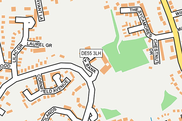 DE55 3LH map - OS OpenMap – Local (Ordnance Survey)
