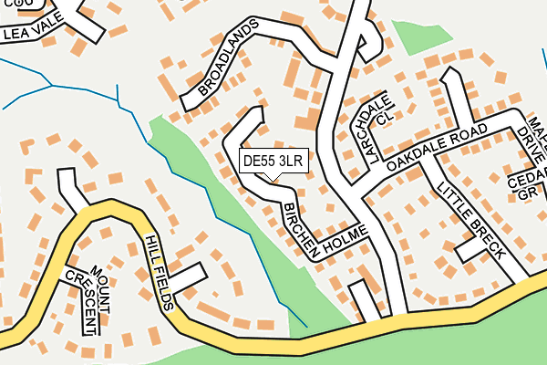 DE55 3LR map - OS OpenMap – Local (Ordnance Survey)